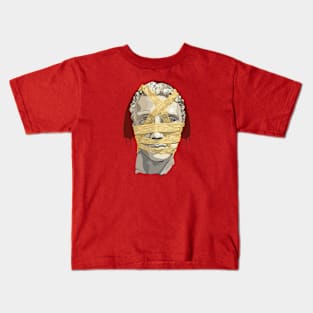 Head of St. John the Baptist - Colored - Red Gold Kids T-Shirt